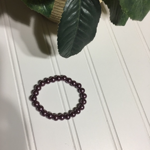 Light purple and gold bead bracelet - Picture 3 of 3